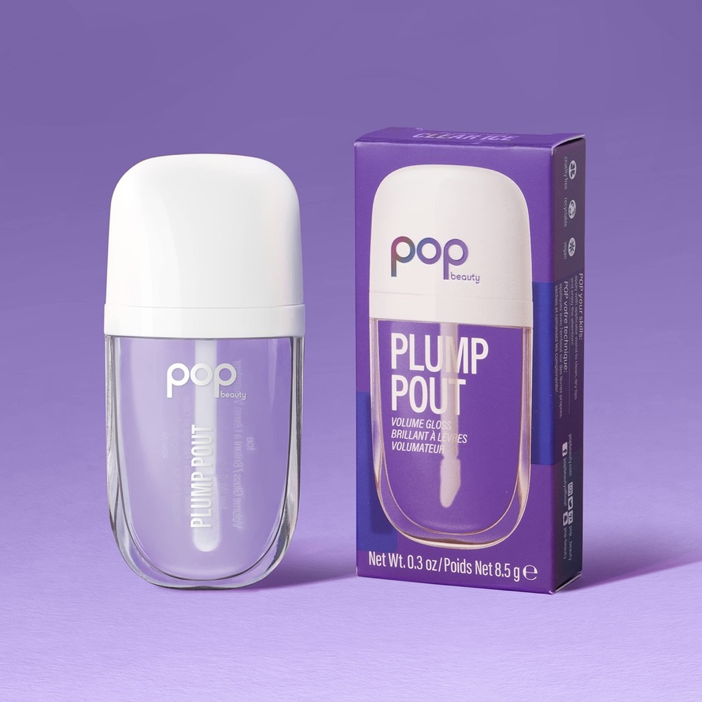 POP Beauty Plump Pout Clear Ice | Plumping Hydrating Lip Oil